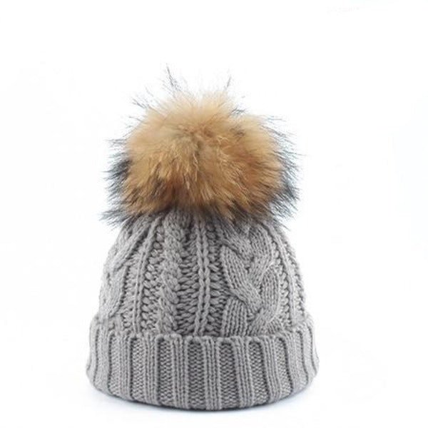 Bonnet polaire et pompon - Gris - Adulte | La boutique du chapeau