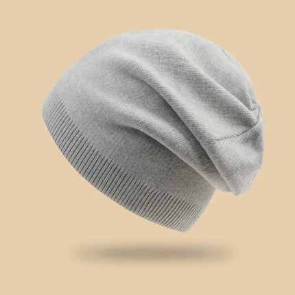 Bonnet femme coton hiver - Gris - Ajustable (du 54 au 59) | La boutique du chapeau