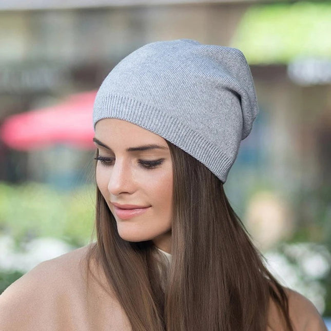 Bonnet femme coton hiver - Gris - Ajustable (du 54 au 59) | La boutique du chapeau