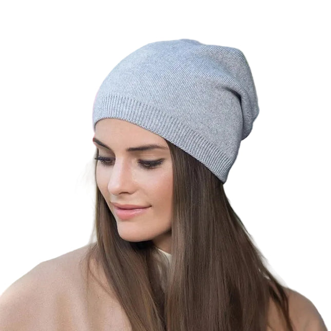 Bonnet femme coton hiver - Gris - Ajustable (du 54 au 59) | La boutique du chapeau