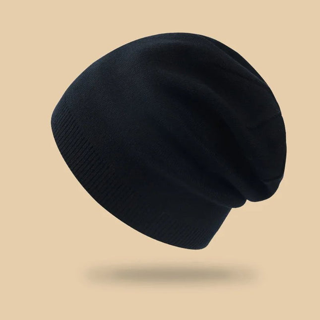 Bonnet femme coton hiver - Noir - Ajustable (du 54 au 59) | La boutique du chapeau