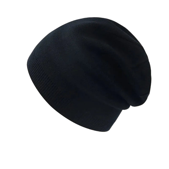 Bonnet femme coton hiver - Noir - Ajustable (du 54 au 59) | La boutique du chapeau
