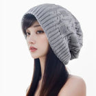 Bonnet pour femme grande taille - Gris - Ajustable (du 54 au 59) | La boutique du chapeau