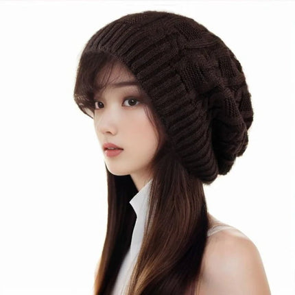 Bonnet pour femme grande taille - Café - Ajustable (du 54 au 59) | La boutique du chapeau