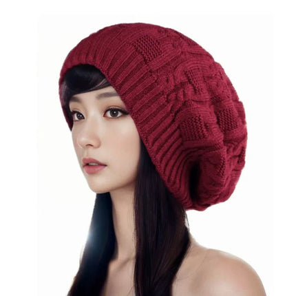 Bonnet pour femme grande taille - Rouge - Ajustable (du 54 au 59) | La boutique du chapeau