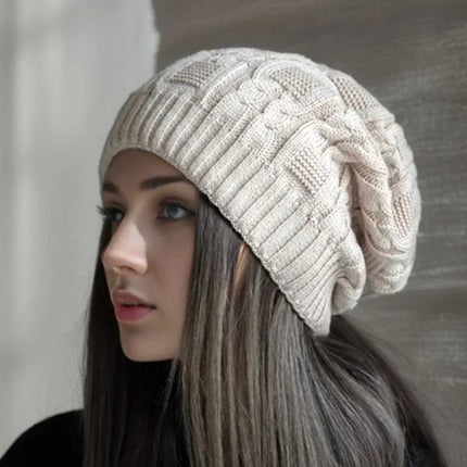 Bonnet pour femme grande taille - Blanc - Ajustable (du 54 au 59) | La boutique du chapeau