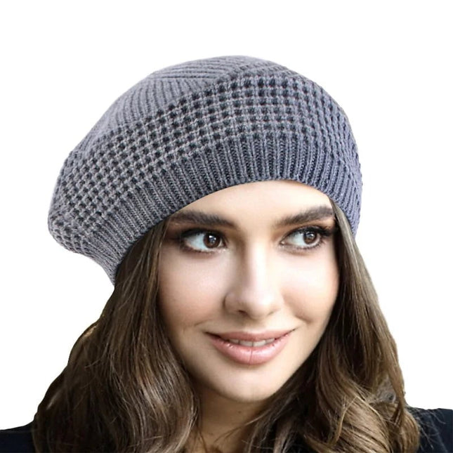 Béret femme décontracté - Gris - Ajustable (du 54 au 59) | La boutique du chapeau