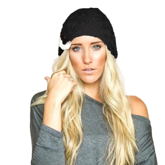 Bonnet pour femme - Noir - Ajustable (du 54 au 59) | La boutique du chapeau