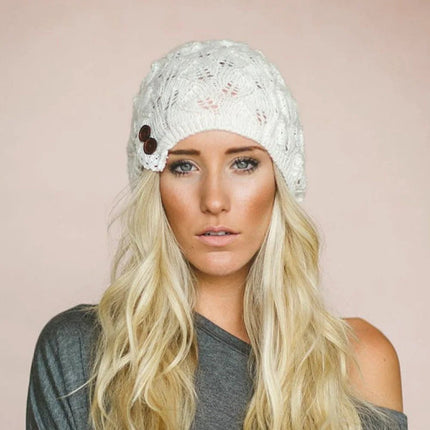 Bonnet pour femme - Blanc - Ajustable (du 54 au 59) | La boutique du chapeau
