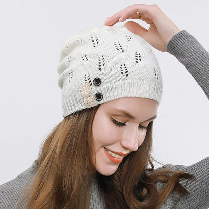 Bonnet pour femme - Blanc - Ajustable (du 54 au 59) | La boutique du chapeau