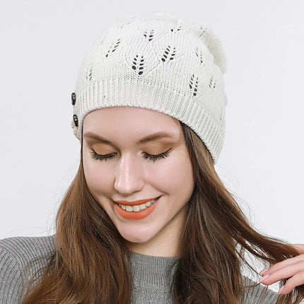 Bonnet pour femme - Blanc - Ajustable (du 54 au 59) | La boutique du chapeau