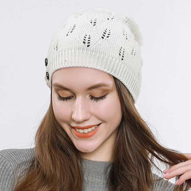 Bonnet pour femme - Blanc - Ajustable (du 54 au 59) | La boutique du chapeau
