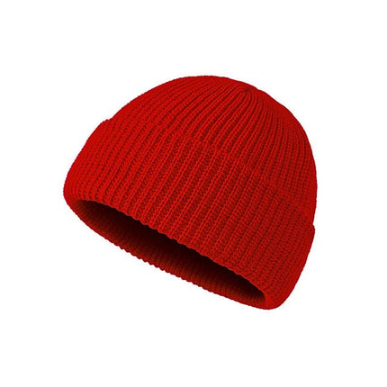 Bonnet court homme à revers - Rouge - Ajustable (du 54 au 59) | La boutique du chapeau