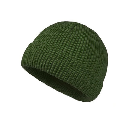 Bonnet court homme à revers - Vert militaire - Ajustable (du 54 au 59) | La boutique du chapeau