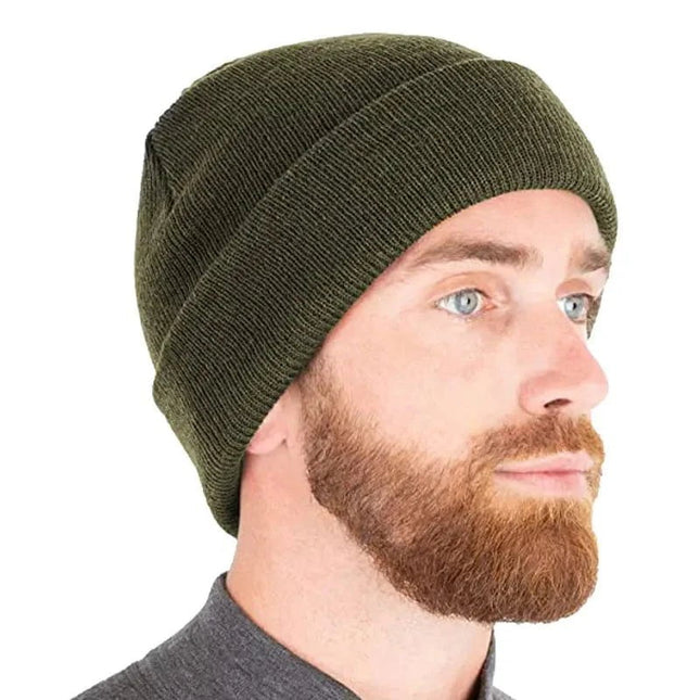 Bonnet pour homme en acrylique doux - Vert - Ajustable (du 54 au 59) | La boutique du chapeau