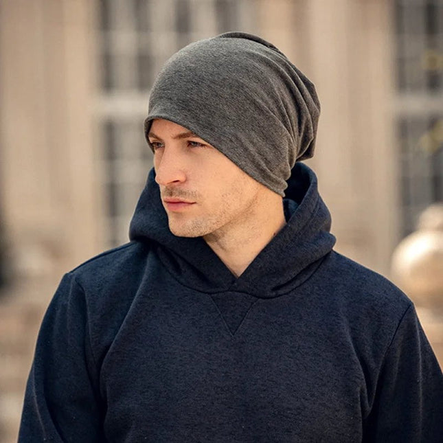 Bonnet homme oversize slouchy, jersey léger - Gris - Ajustable (du 54 au 59) | La boutique du chapeau