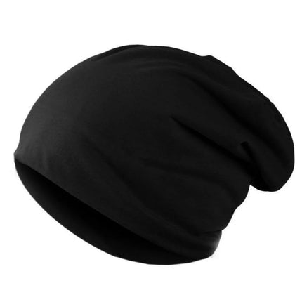 Bonnet homme oversize slouchy, jersey léger - Noir - Ajustable (du 54 au 59) | La boutique du chapeau