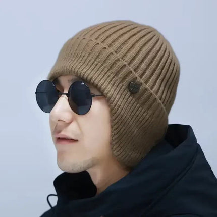 Bonnet tricoté chaud en laine - Kaki - Ajustable (du 54 au 59) | La boutique du chapeau
