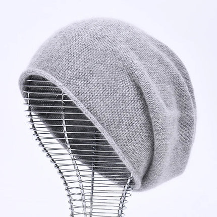 Bonnet femme cachemire - Gris - Ajustable (du 54 au 59) | La boutique du chapeau