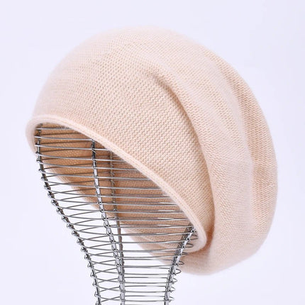 Bonnet femme cachemire - Beige - Ajustable (du 54 au 59) | La boutique du chapeau