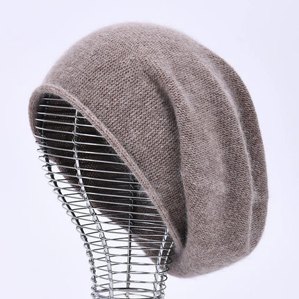 Bonnet femme cachemire - Marron - Ajustable (du 54 au 59) | La boutique du chapeau
