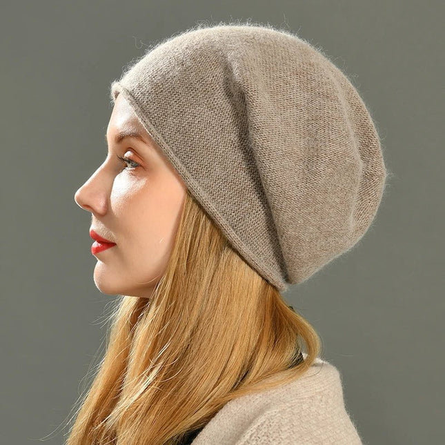 Bonnet femme cachemire - Beige - Ajustable (du 54 au 59) | La boutique du chapeau