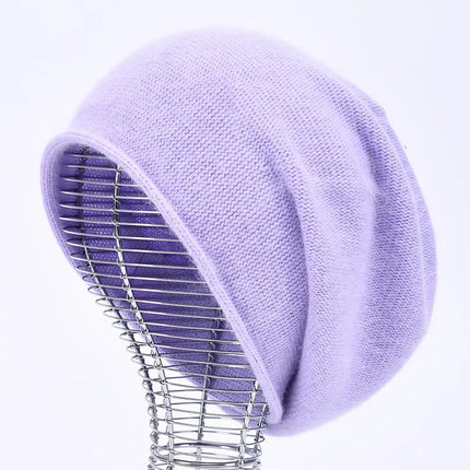 Bonnet femme cachemire - Lavande - Ajustable (du 54 au 59) | La boutique du chapeau