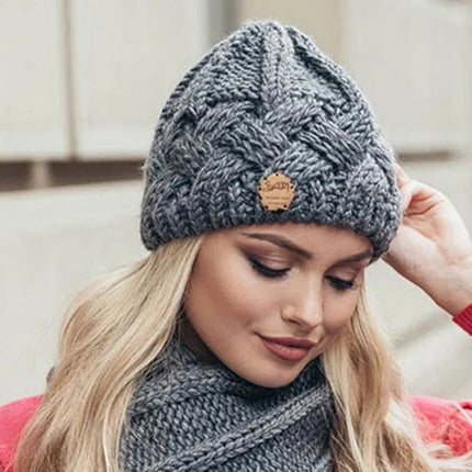 Bonnet tricoté en laine pour femme - Gris - Ajustable (du 54 au 59) | La boutique du chapeau