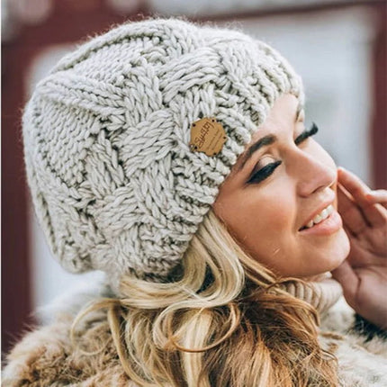 Bonnet tricoté en laine pour femme - Gris clair - Ajustable (du 54 au 59) | La boutique du chapeau