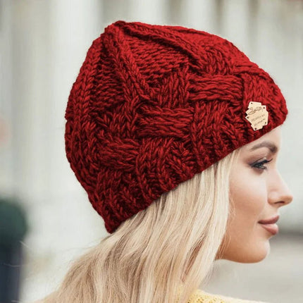 Bonnet tricoté en laine pour femme - Bordeaux - Ajustable (du 54 au 59) | La boutique du chapeau