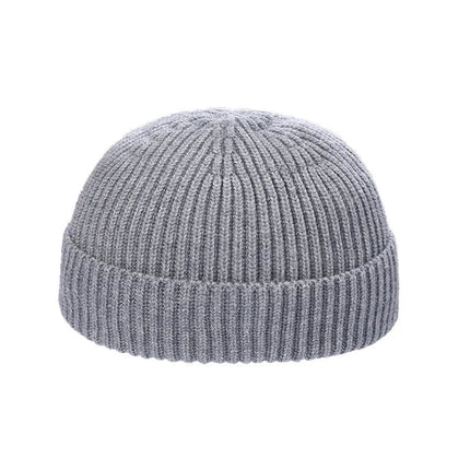 Bonnet tricoté simple pour homme - Gris - Ajustable (du 54 au 59) | La boutique du chapeau