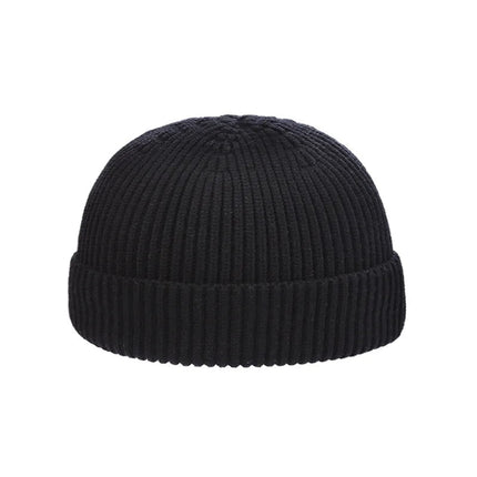 Bonnet tricoté simple pour homme - Noir - Ajustable (du 54 au 59) | La boutique du chapeau