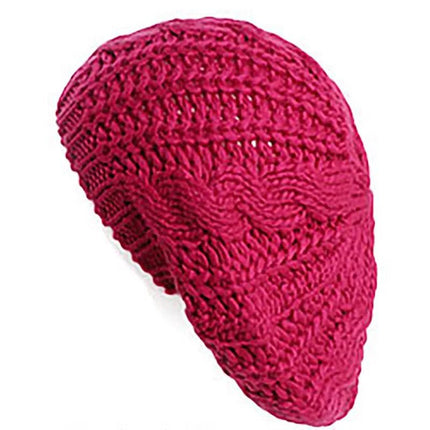 Bonnet tricoté torsadé - Rouge - Ajustable (du 54 au 59) | La boutique du chapeau