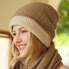 Bonnets en cachemire épais et chaud - Camel/Beige - Ajustable (du 54 au 59) | La boutique du chapeau
