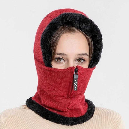 Cagoule avec cache - cou - Rouge - Adulte | La boutique du chapeau