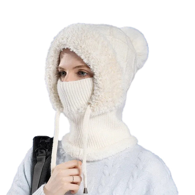 Cagoule capuche femme - Blanc - Ajustable (du 54 au 59) | La boutique du chapeau