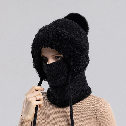 Cagoule capuche femme - Noir - Ajustable (du 54 au 59) | La boutique du chapeau