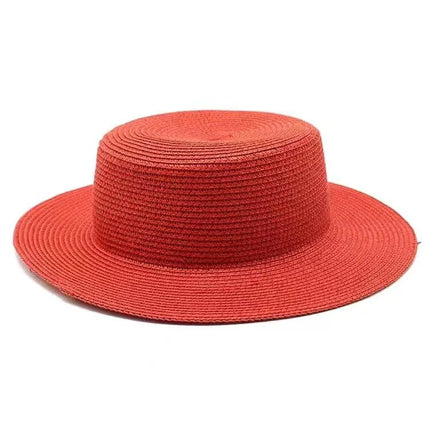 Canotier femme - Rouge - M (56 - 58cm) | La boutique du chapeau