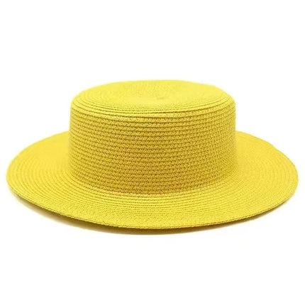 Canotier femme - Jaune - M (56 - 58cm) | La boutique du chapeau