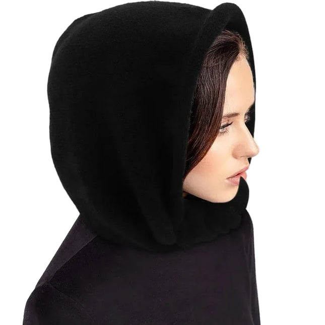 Capuche douce et chaude - Noir - Ajustable (du 56-61) | La boutique du chapeau
