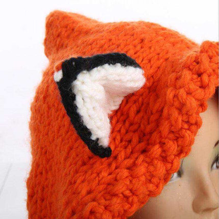 Capuche écharpe en laine très chaude - Orange - Enfant | La boutique du chapeau