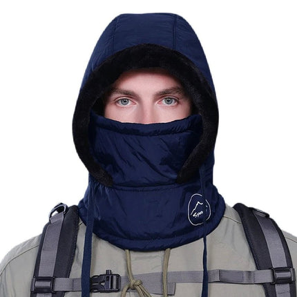 Capuche hiver avec masque - Bleu - Ajustable (du 54 au 59) | La boutique du chapeau