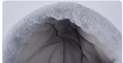 Capuche hiver avec masque - Gris - Ajustable (du 54 au 59) | La boutique du chapeau
