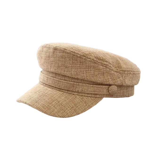 Casquette béret respirante en lin - Kaki - M (56 - 58cm) | La boutique du chapeau