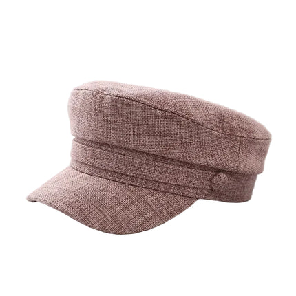 Casquette béret respirante en lin - Rose - M (56 - 58cm) | La boutique du chapeau