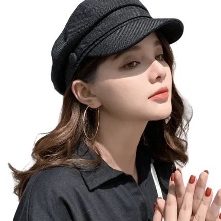 Casquette béret respirante en lin - Khaki - M (56 - 58cm) | La boutique du chapeau