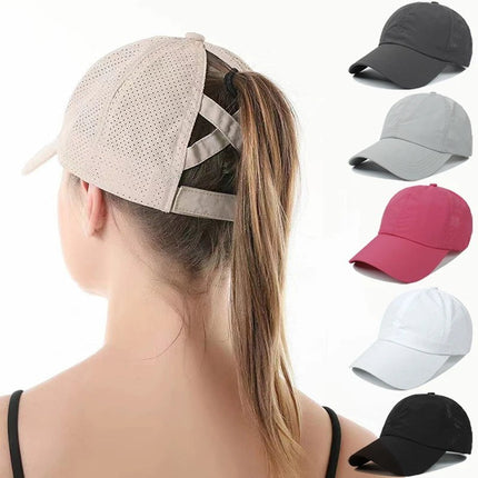 Casquette croisée en maille - Gris - Ajustable (du 54 au 59) | La boutique du chapeau