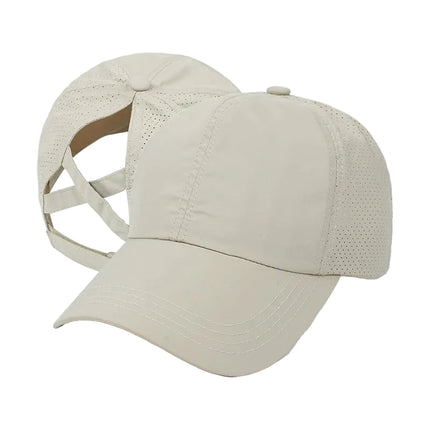 Casquette croisée en maille - Gris - Ajustable (du 54 au 59) | La boutique du chapeau
