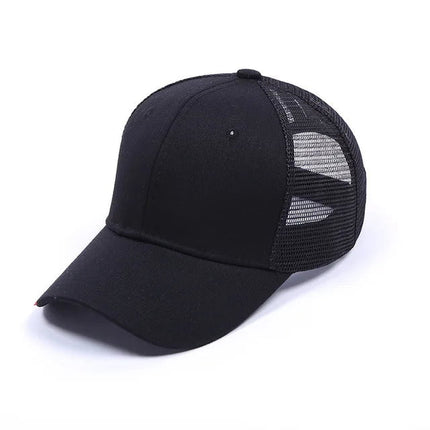 Casquette de baseball à queue de cheval - Noir - Adulte | La boutique du chapeau