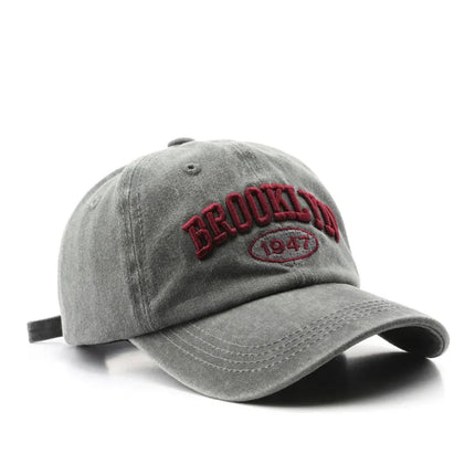 Casquette de baseball Brooklyn - Gris - Ajustable (du 54 au 59) | La boutique du chapeau